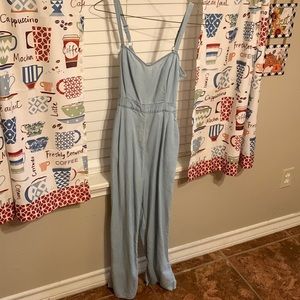 Blue Jean backless jumpsuit